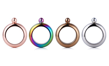 Smooth Stainless Steel Portable Bracelet Hip Flask for Storing Alcohol/Water/Liquid (4-Colors)